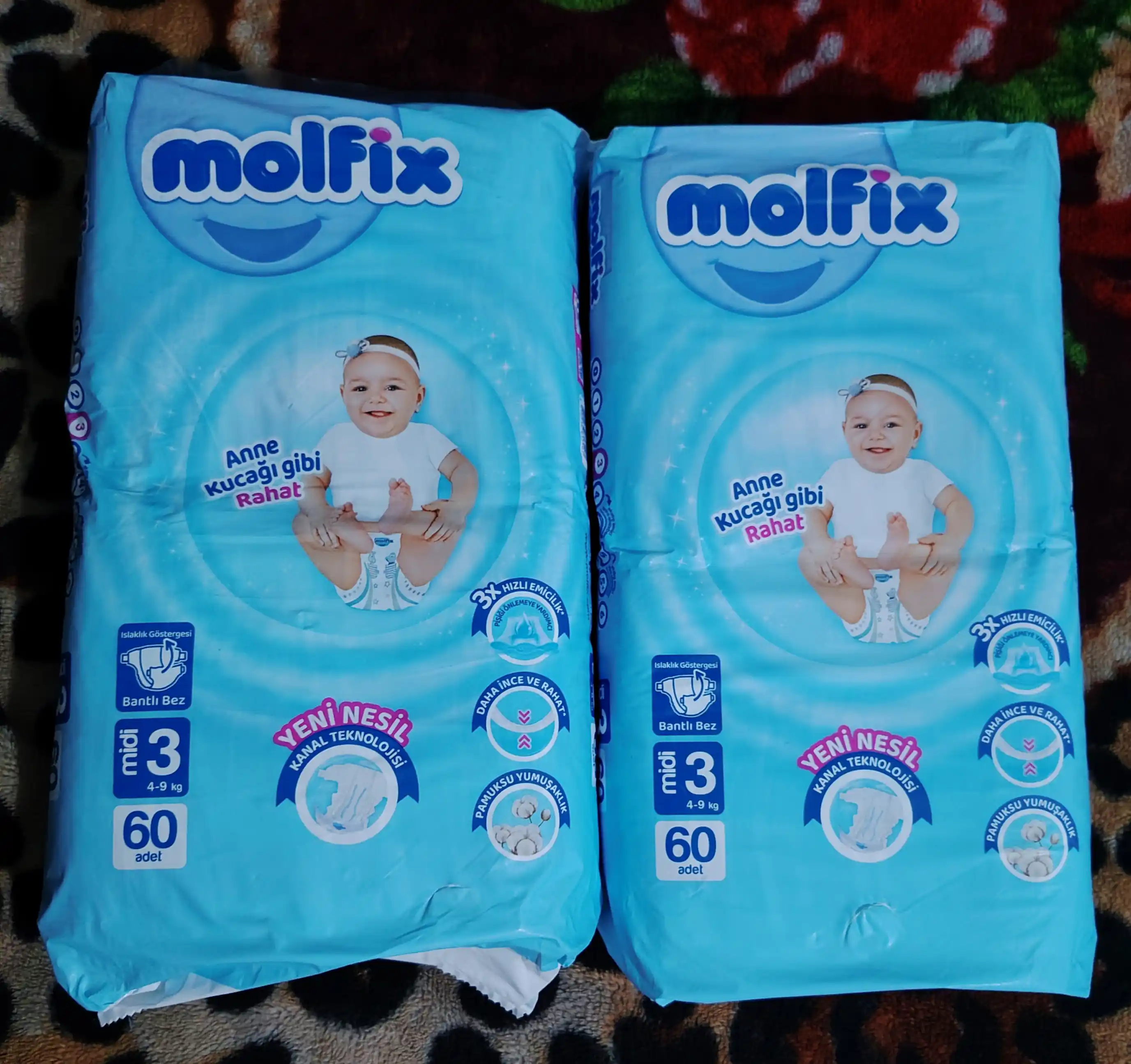 Подгузники для детей Molfix Jumbo 3, 60 шт