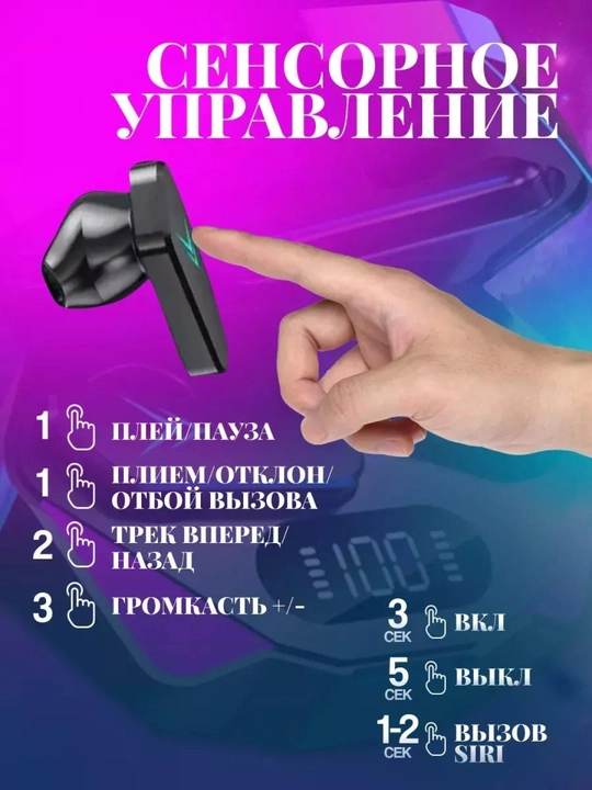 Simsiz Bluetooth quloqchinlar X15 TWS, mikrofon, o'yinlar uchun