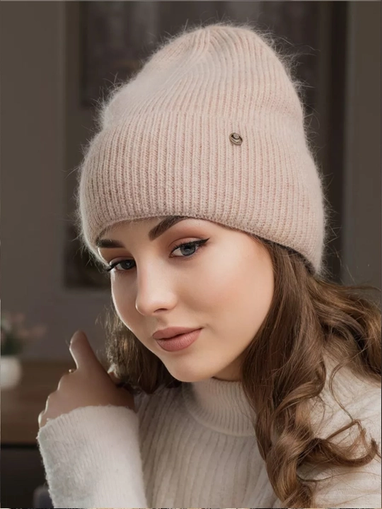 Ayollar uchun, qishkim, angora, qalpoq, to'qima, uniseks