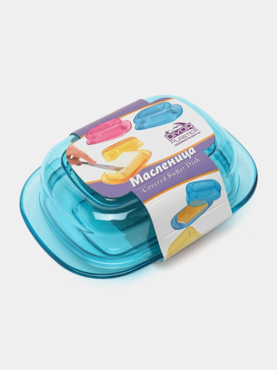 Масленка для масла с крышкой, из бамбука и пластика