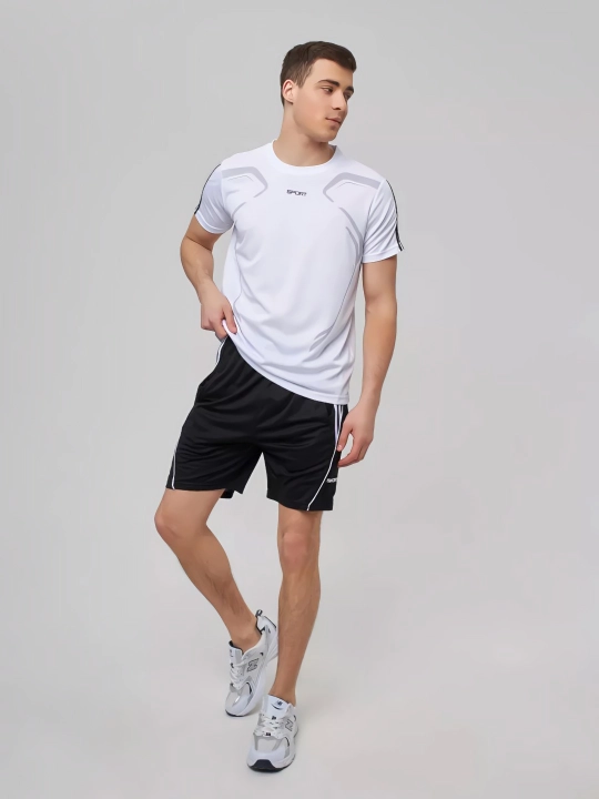 Erkaklar sport kiyimlari, qisqa yengli, fitness forma, uniseks