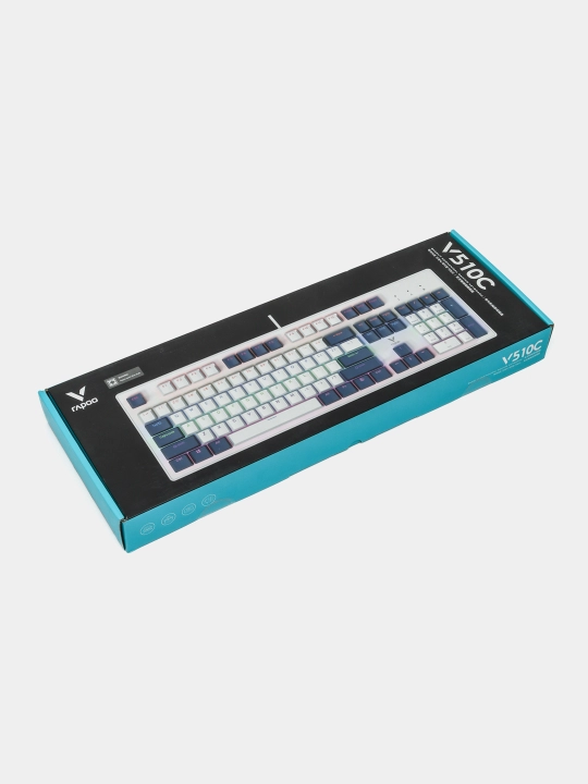 Игровая механическая клавиатура Rapoo с RGB подсветкой, для компьютера, 3х цветов