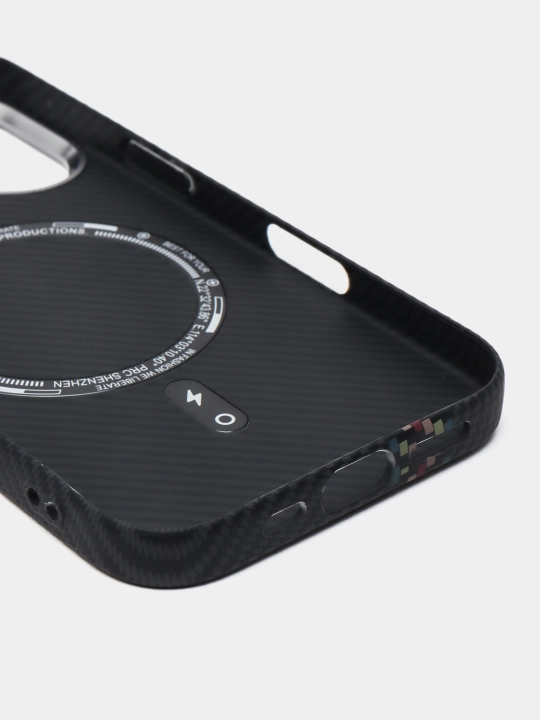 IPhone 13, 14, 15, 16 Pro, Pro Max uchun Magsafe karbon g'iloflar