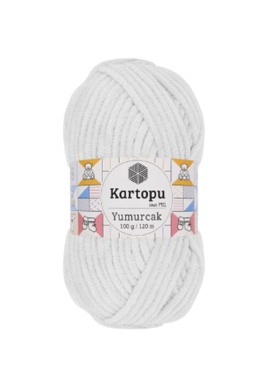 Kartopu Yumurcak, 100% полиэстер, 100 гр, 120 м, плюшевая пряжа, для вязания