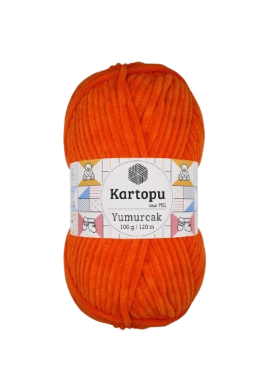 Kartopu Yumurcak, 100% полиэстер, 100 гр, 120 м, плюшевая пряжа, для вязания