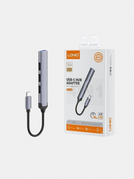 USB Hub 4 usb, type-C usb 5Gbps 4x usb, adapter adapteri, LDNIO