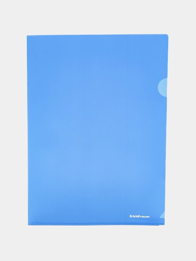 Папка-уголок, пластиковая, ErichKrause Blue, A4, полупрозрачный, синий 55131 — ER1CH-55131