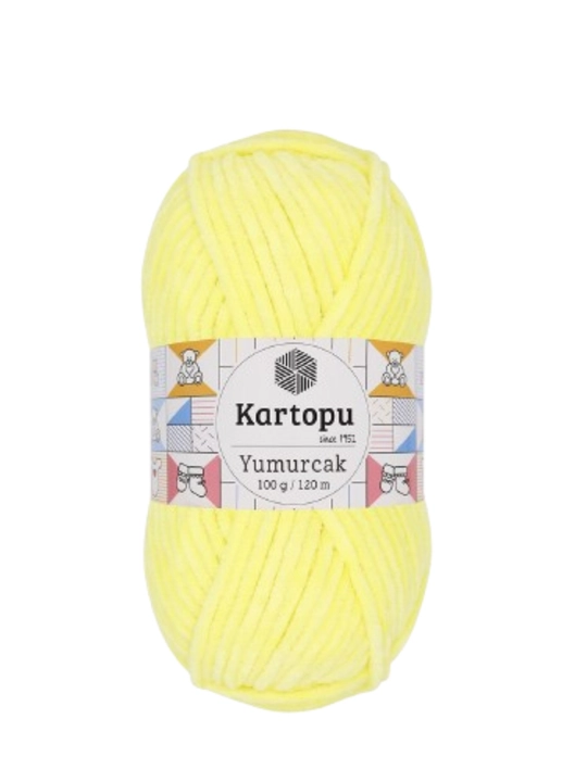 Kartopu Yumurcak, 100% полиэстер, 100 гр, 120 м, плюшевая пряжа, для вязания
