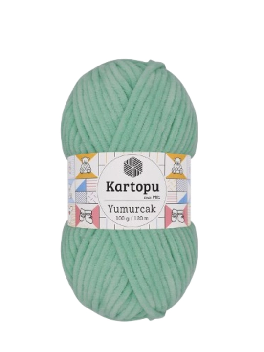 Kartopu Yumurcak, 100% полиэстер, 100 гр, 120 м, плюшевая пряжа, для вязания