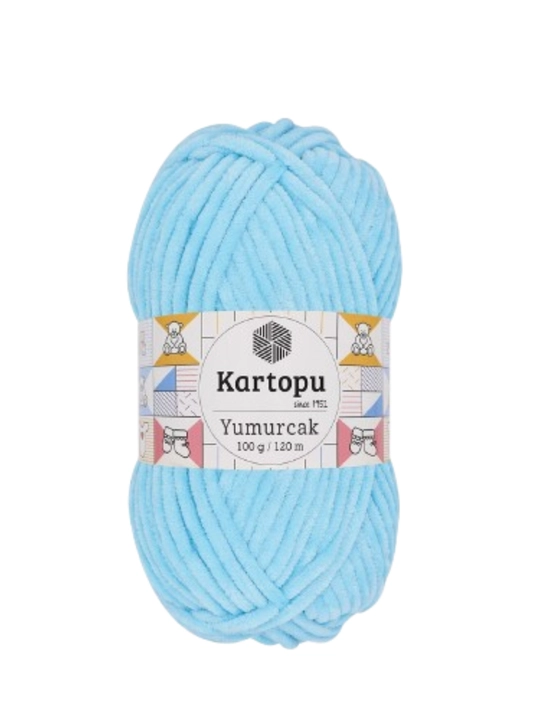 Kartopu Yumurcak, 100% полиэстер, 100 гр, 120 м, плюшевая пряжа, для вязания