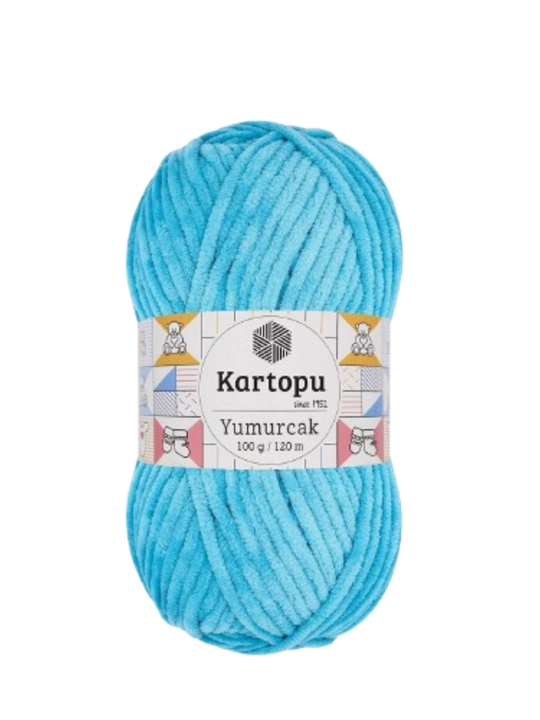 Kartopu Yumurcak, 100% полиэстер, 100 гр, 120 м, плюшевая пряжа, для вязания