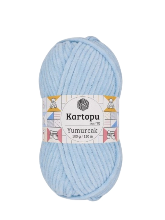 Kartopu Yumurcak, 100% полиэстер, 100 гр, 120 м, плюшевая пряжа, для вязания