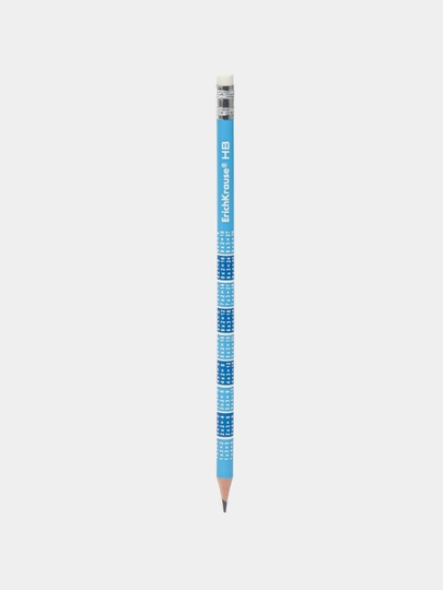 Чернографитный карандаш ErichKrause 2x2, круглый, с ластиком, HB 45619 q0000053336 — ER1CH-45619