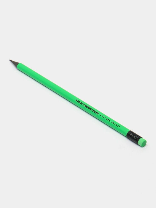 Plastik qora grafitli qalam ErichKrause JOY Neon, dumaloq, o'chirgich bilan, HB 43582 q0000053319