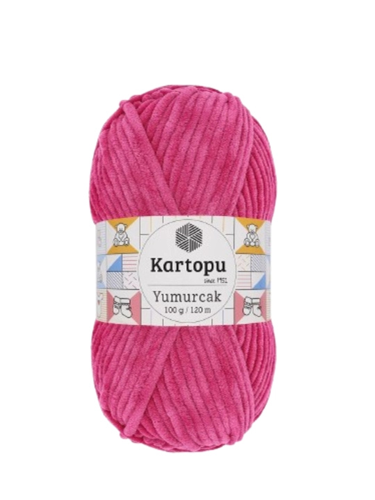 Kartopu Yumurcak, 100% полиэстер, 100 гр, 120 м, плюшевая пряжа, для вязания