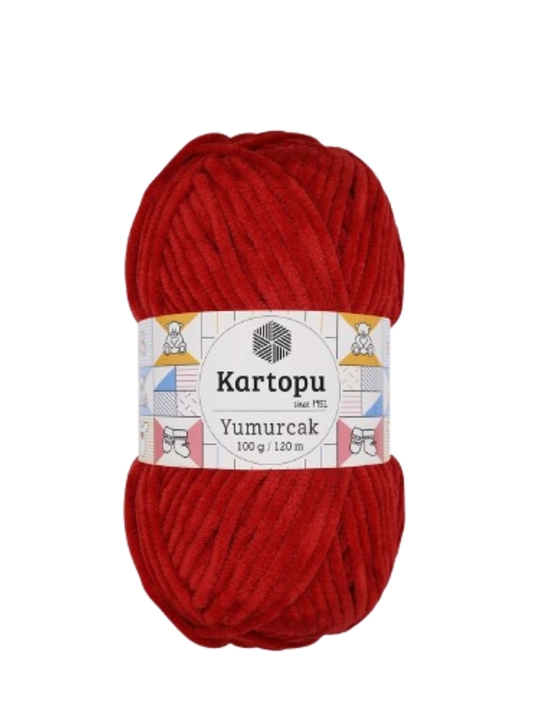 Kartopu Yumurcak, 100% полиэстер, 100 гр, 120 м, плюшевая пряжа, для вязания