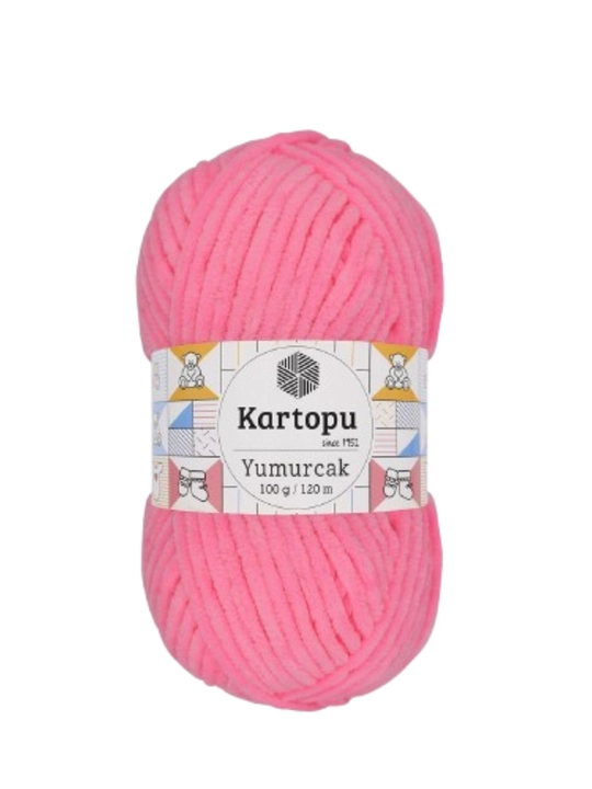 Kartopu Yumurcak, 100% полиэстер, 100 гр, 120 м, плюшевая пряжа, для вязания