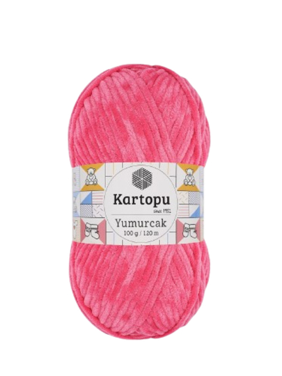 Kartopu Yumurcak, 100% полиэстер, 100 гр, 120 м, плюшевая пряжа, для вязания