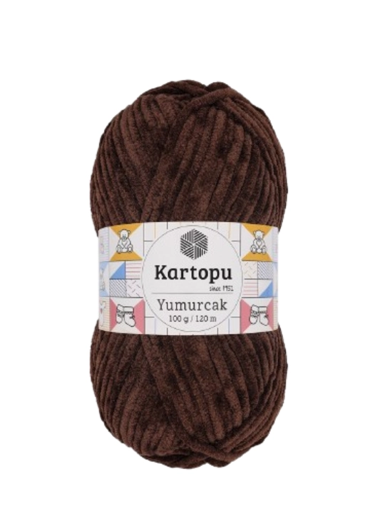 Kartopu Yumurcak, 100% полиэстер, 100 гр, 120 м, плюшевая пряжа, для вязания