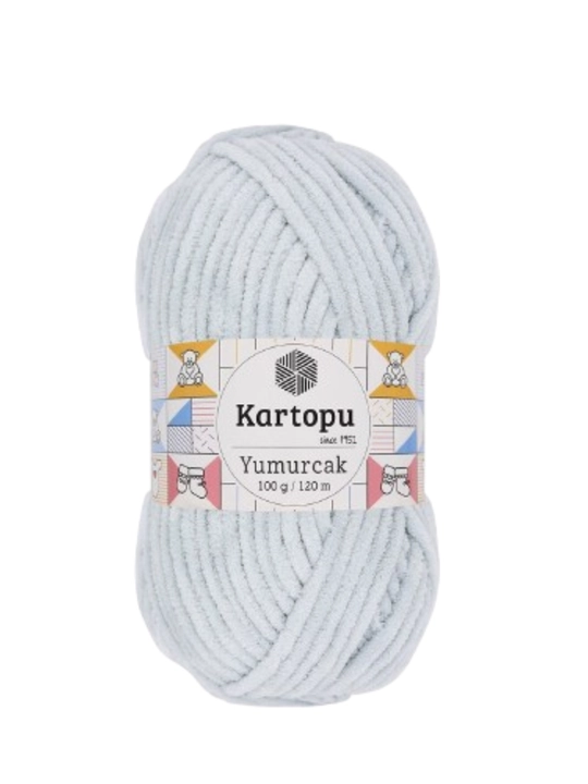 Kartopu Yumurcak, 100% полиэстер, 100 гр, 120 м, плюшевая пряжа, для вязания