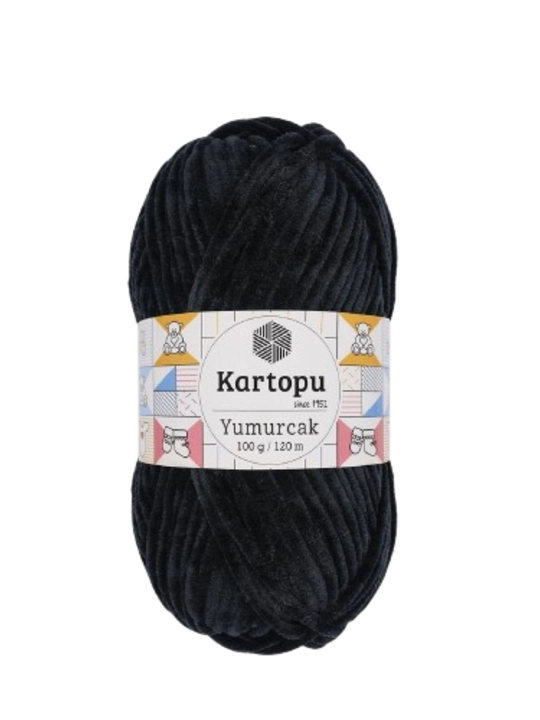 Kartopu Yumurcak, 100% полиэстер, 100 гр, 120 м, плюшевая пряжа, для вязания