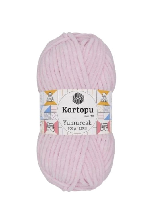 Kartopu Yumurcak, 100% полиэстер, 100 гр, 120 м, плюшевая пряжа, для вязания