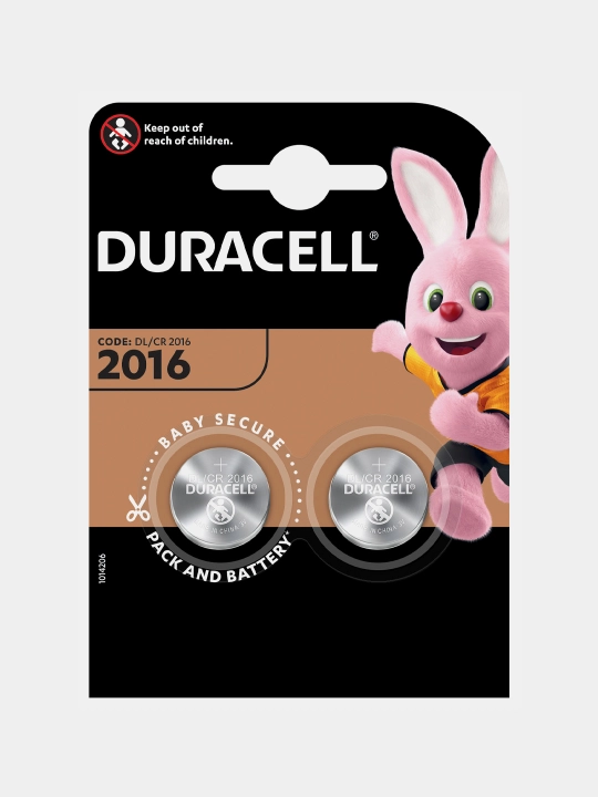 Duracell Литиевые Батарейки LI HSDC 2016 (2 шт)
