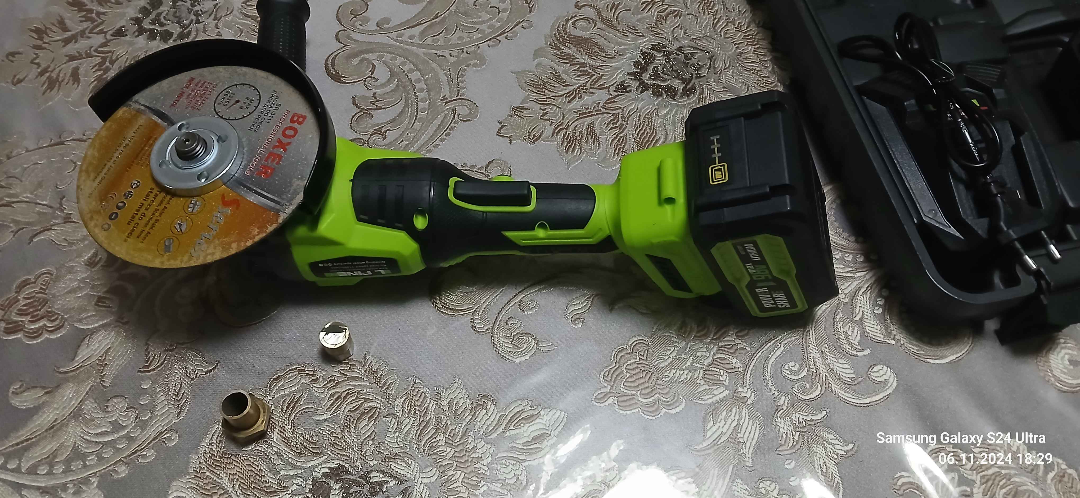 Burchak silliqlash mashinasi, batareykali bolgarka LFINE, 125 mm, 98V
