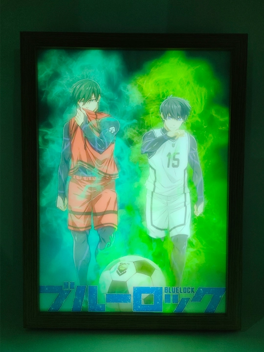 Blue Lock anime asosida simsiz 3D tungi chiroq, batareykada, yorqinligi sozlanadi, sovga - 