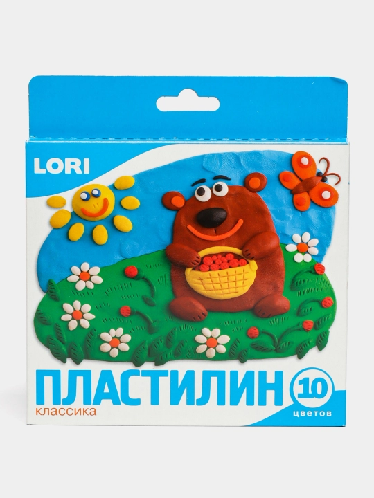Plastilin "Klassik", europaux "PL - 002" bilan, 10 ta rang, 20gr