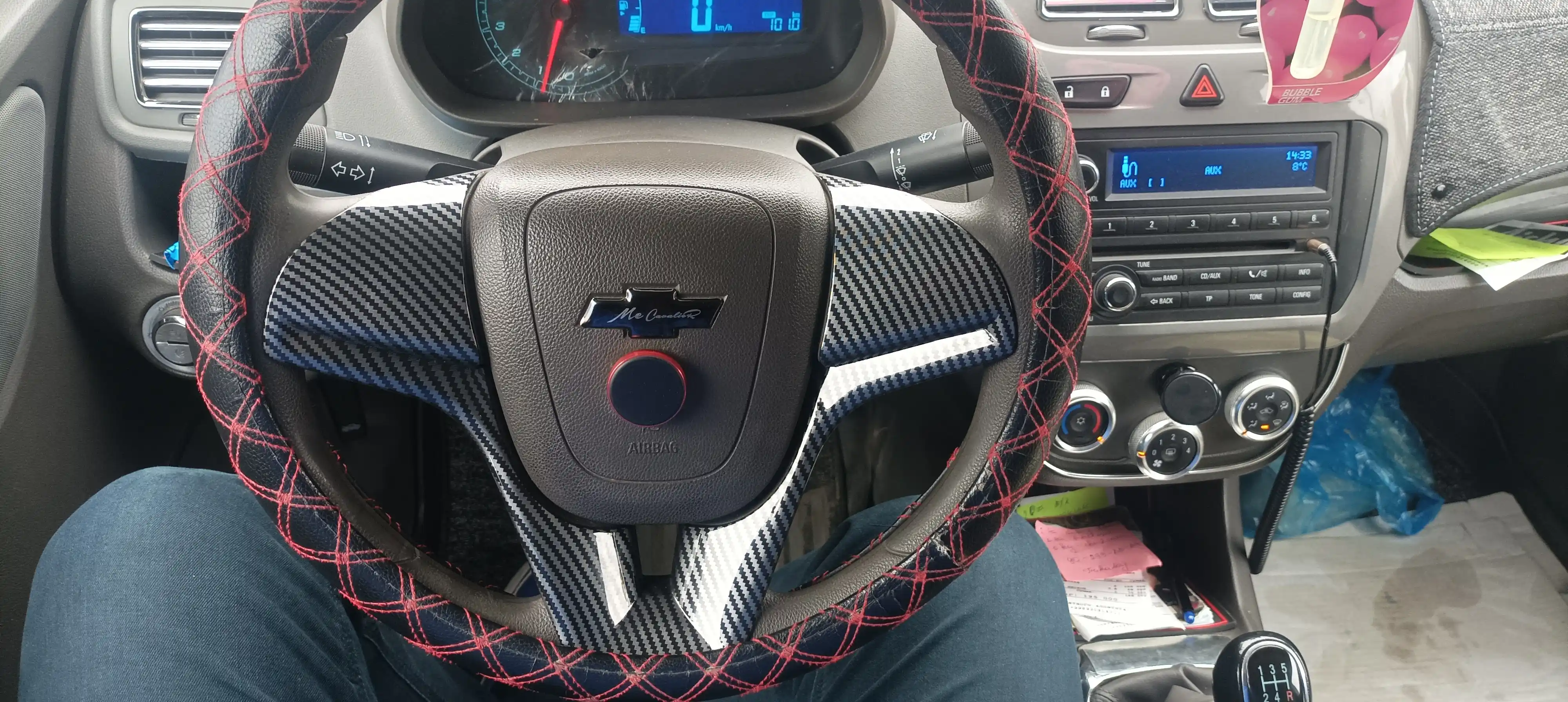 Карбоновый, аквапринт на руль Cobalt автомат и механика, Cruze 2, Black piano, никель