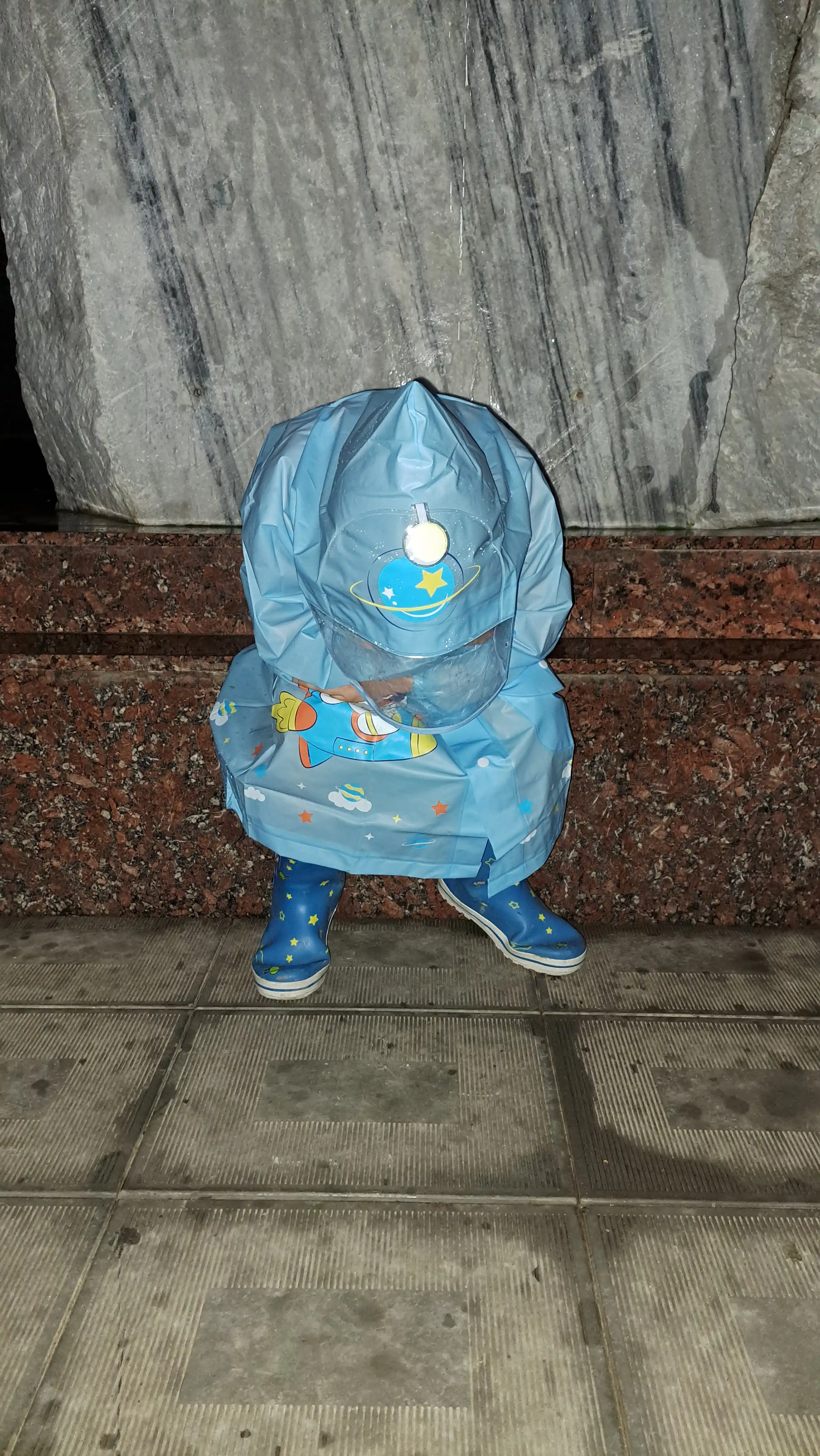 Плащ дождевик детский с капюшоном, 1-7 лет