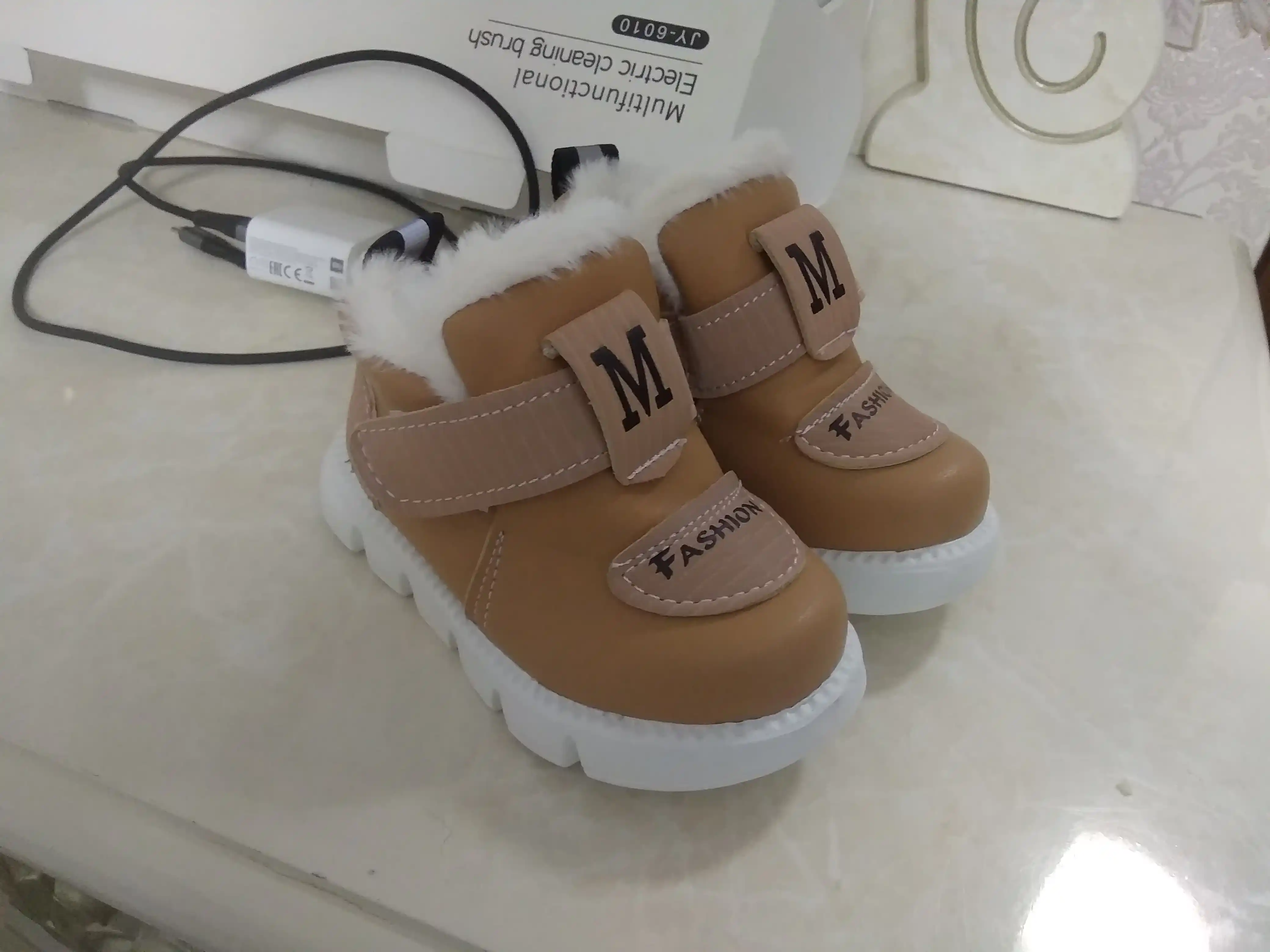 Bolalar etigi, demi mavsumiy, unisex, ich mo'ynali va usti zamshli, 0-3 yosh bolalar uchun