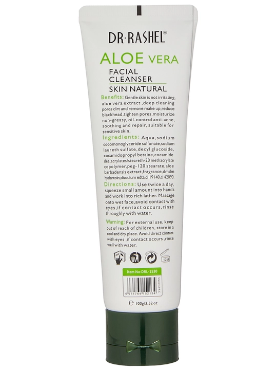 Aloe vera ekstraktli yuz uchun namlovchi tozalovchi penka Dr. Rashel Aloe Vera, 120 ml