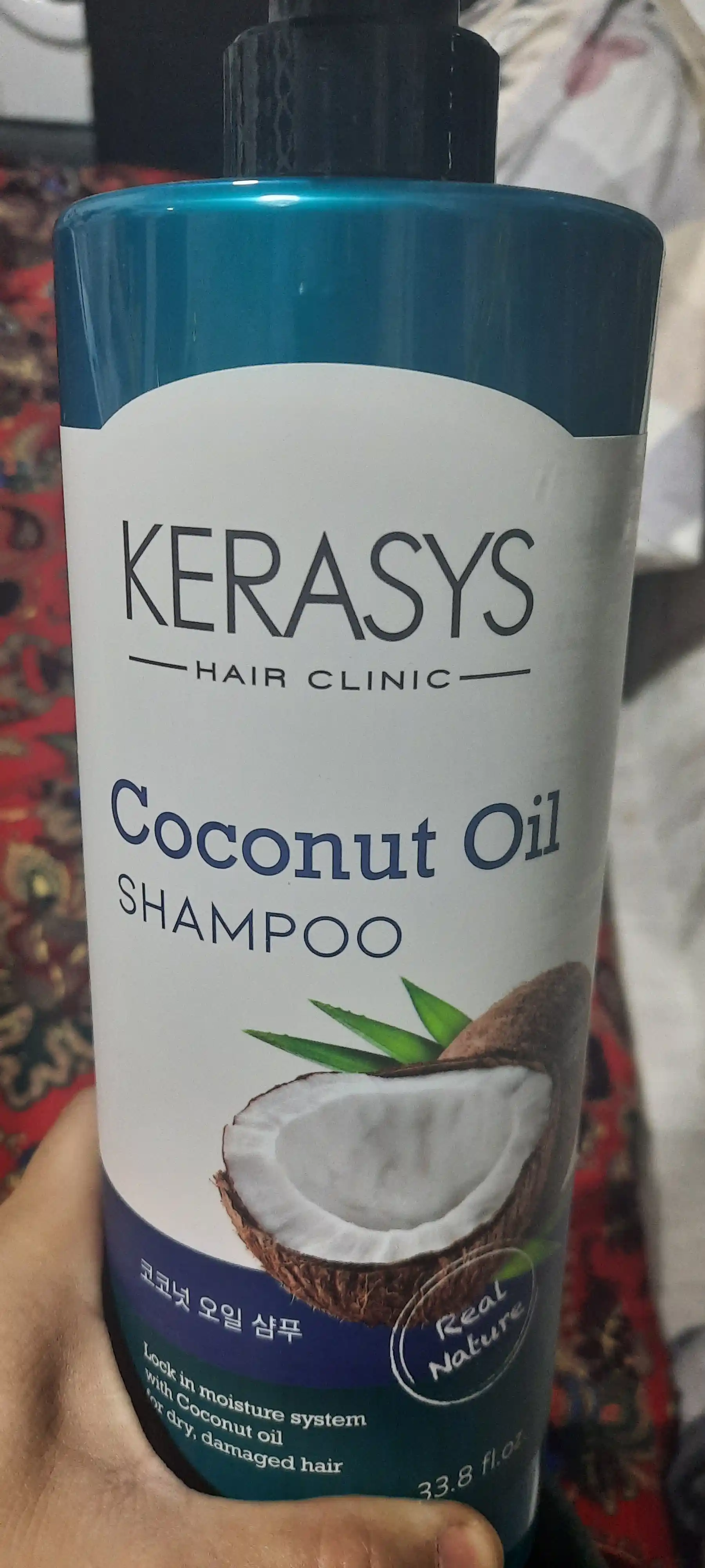 Шампунь - Для сухих волос, глубоко увлажняет, Kerasys Coconut Oil, Корея, 1000 мл