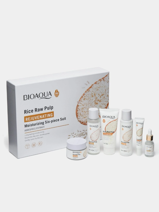 Yuz parvarishi uchun toplam Bioaqua, 6 tasi 1 da, yoshartiruvchi, guruch ekstrakti bilan - 