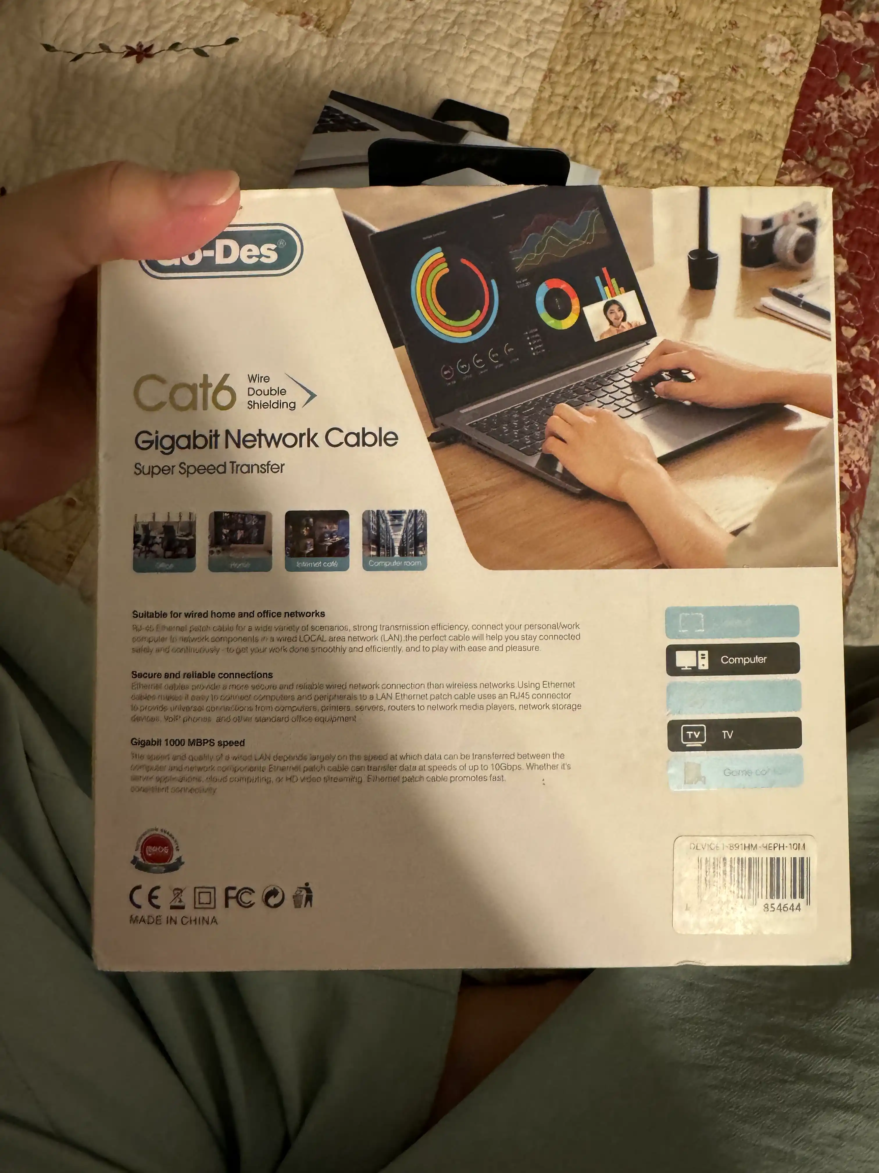 Lan kabeli RJ45 cat 6 sftp gigabit godes, 20 m, 15 m, 5 m, 3 m, hm891
