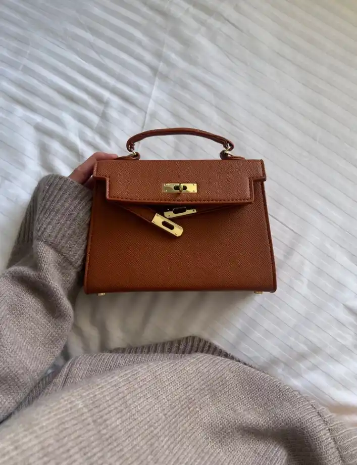 Hermes Kelly uslubidagi yelkaga o'sma kichkina ayollar sumkasi, sovg'a qizlar uchun