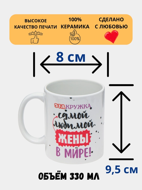 Кружка с принтом, керамическая, для близких людей