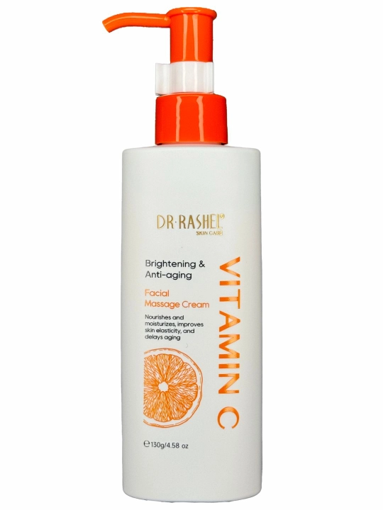 Yuzni massaj qilish uchun krem, Vitamin C brightening & anti-aging massage cream, 130 gr - 
