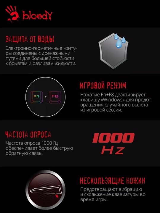 Игровая клавиатура Bloody B150N Neon