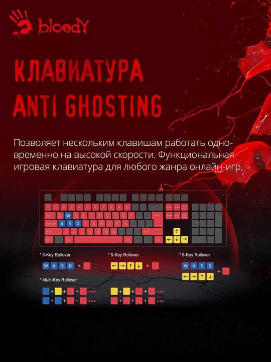 Игровая клавиатура Bloody B150N Neon