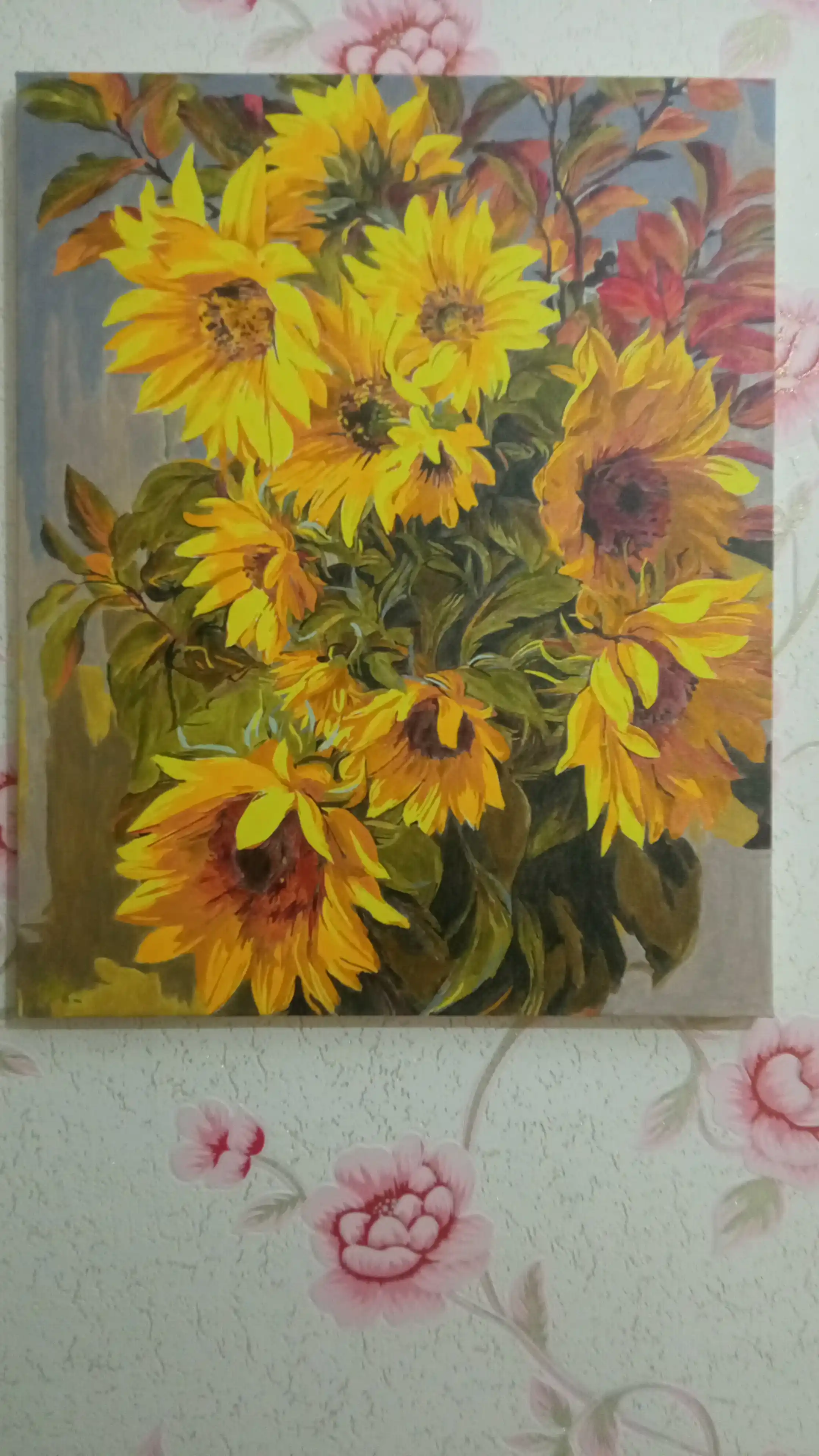 Raqam bo'yicha rasm Skystore, natyurmort va gullar, ramkaga tortilgan, 40 * 50 sm