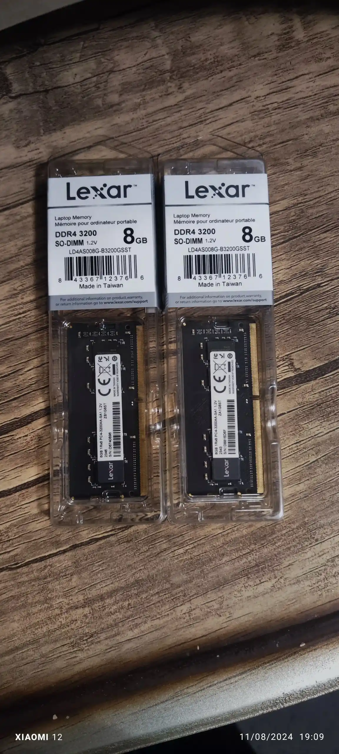 Operativ xotira OZU DDR4 Lexar 8 gb 16 gb 32 gb 3200 MHz sodimm, noutbuk uchun 