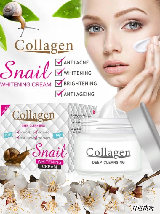 Крем для лица Collagen Каойо, экстракт со слизью, отбеливающий, витамины А, Е, 80 гр - 