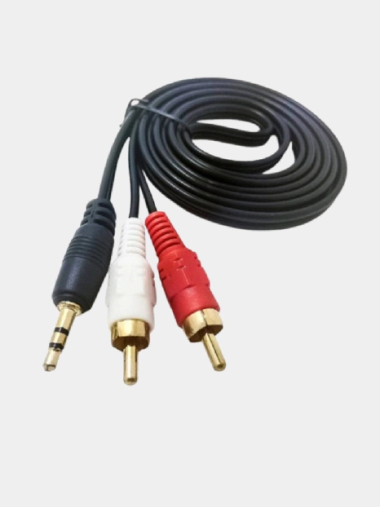 Audio kabel 3.5 mm, shteker - 2 RCA, AUX