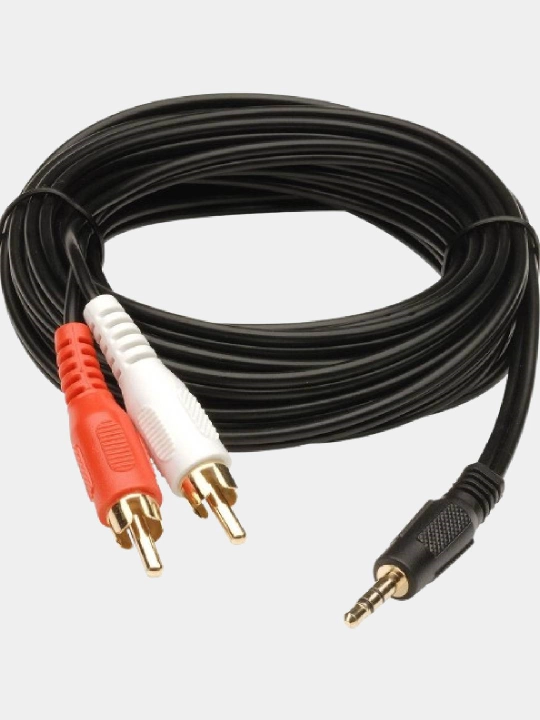 Audio kabel 3.5 mm, shteker - 2 RCA, AUX