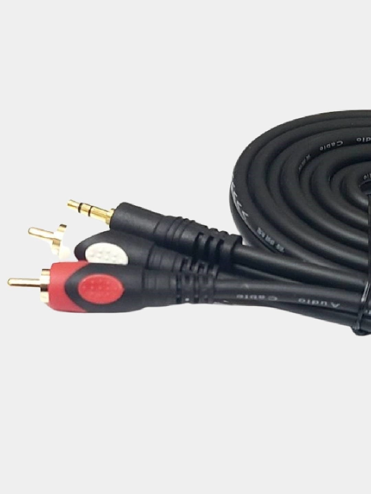 Audio kabel 3.5 mm, shteker - 2 RCA, AUX