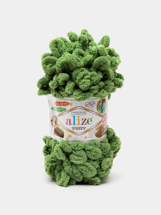 Пряжа Alize Puffy с большими петельками, однотонная