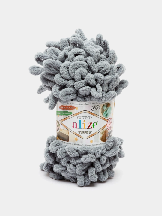 Пряжа Alize Puffy с большими петельками, однотонная